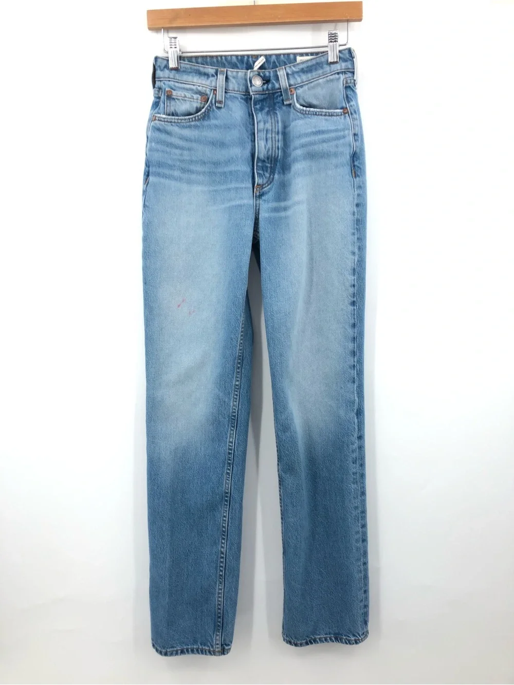 Rag & Bone Tulip Alex High-rise Straight 0914 denim 24 tulip light blue cotton